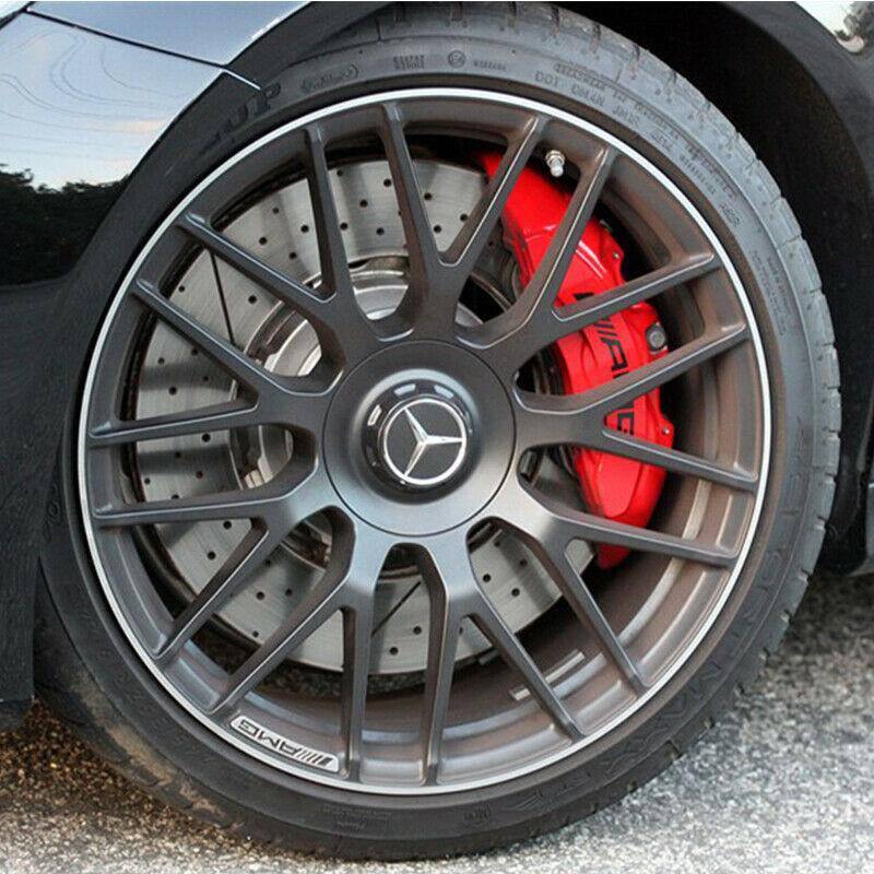 8 AMG Mercedes Benz Brake Caliper Decals Curved - Snap Decal
