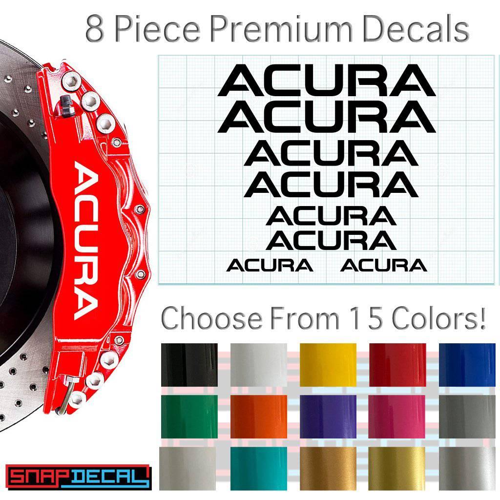 8 Acura Brake Caliper Decals Straight freeshipping - Snap Decal