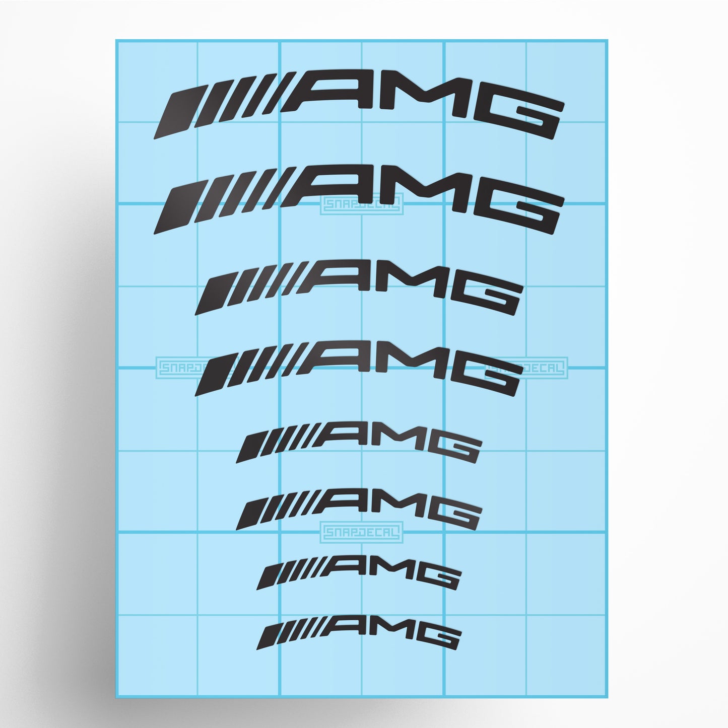 8 AMG Mercedes Benz Brake Caliper Decals Curved freeshipping - Snap Decal